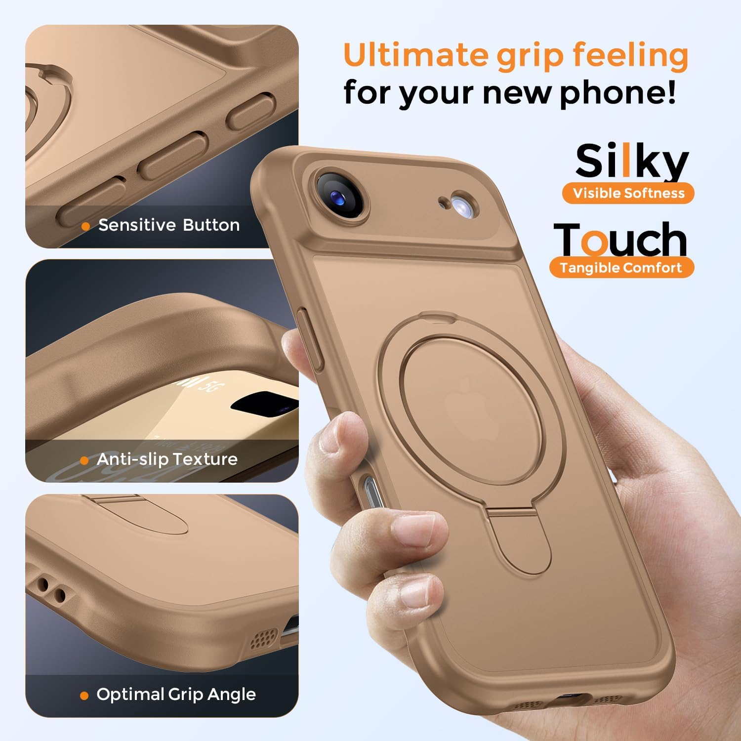 Detalle de MOCCA Design Case for iPhone 17 Pro Max with MagSafe and Invisible Magnetic Ring Stand