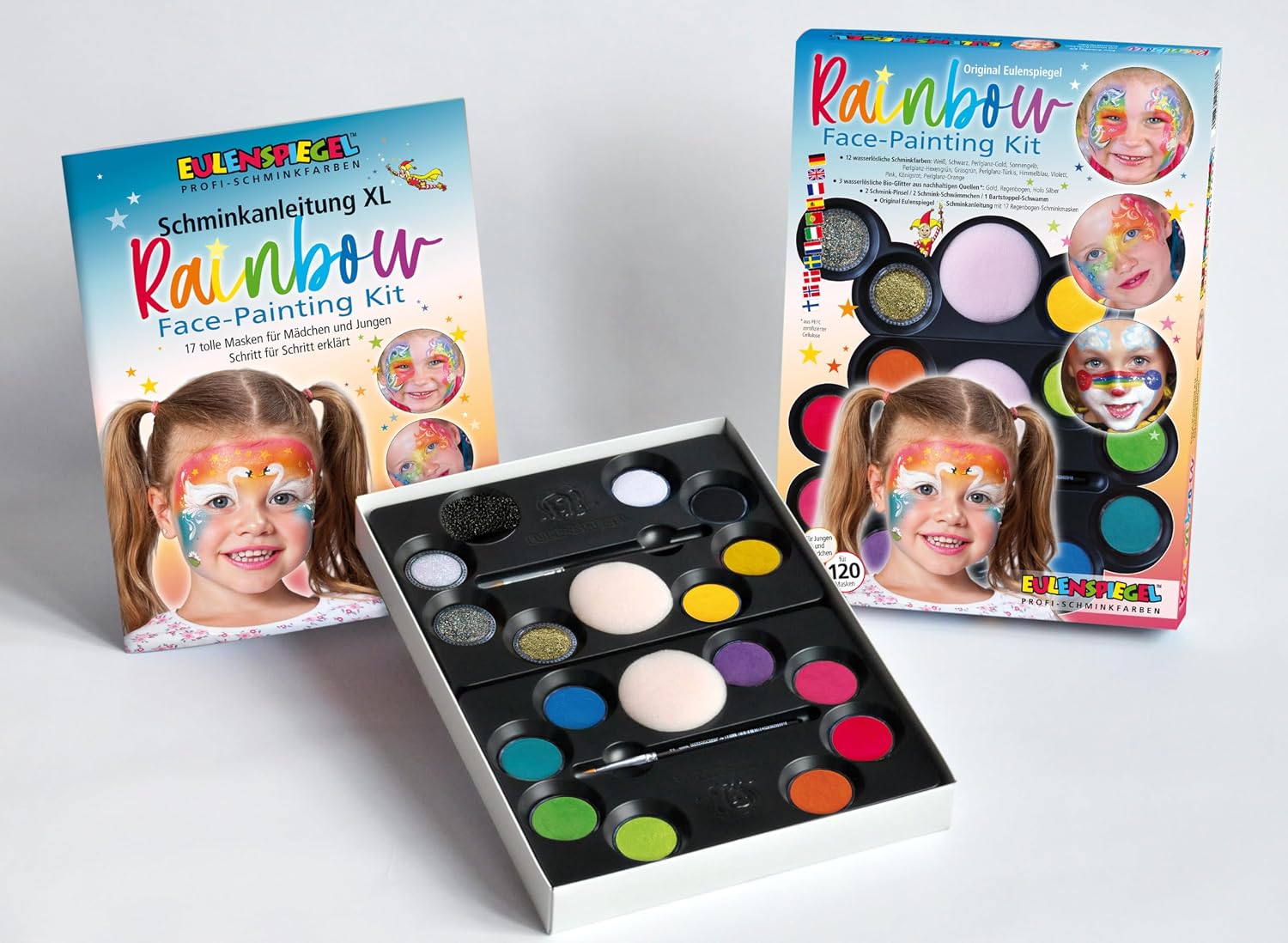 Thumbnail 3 de Eulenspiegel Rainbow Face Schmink-Palette 12 Farben