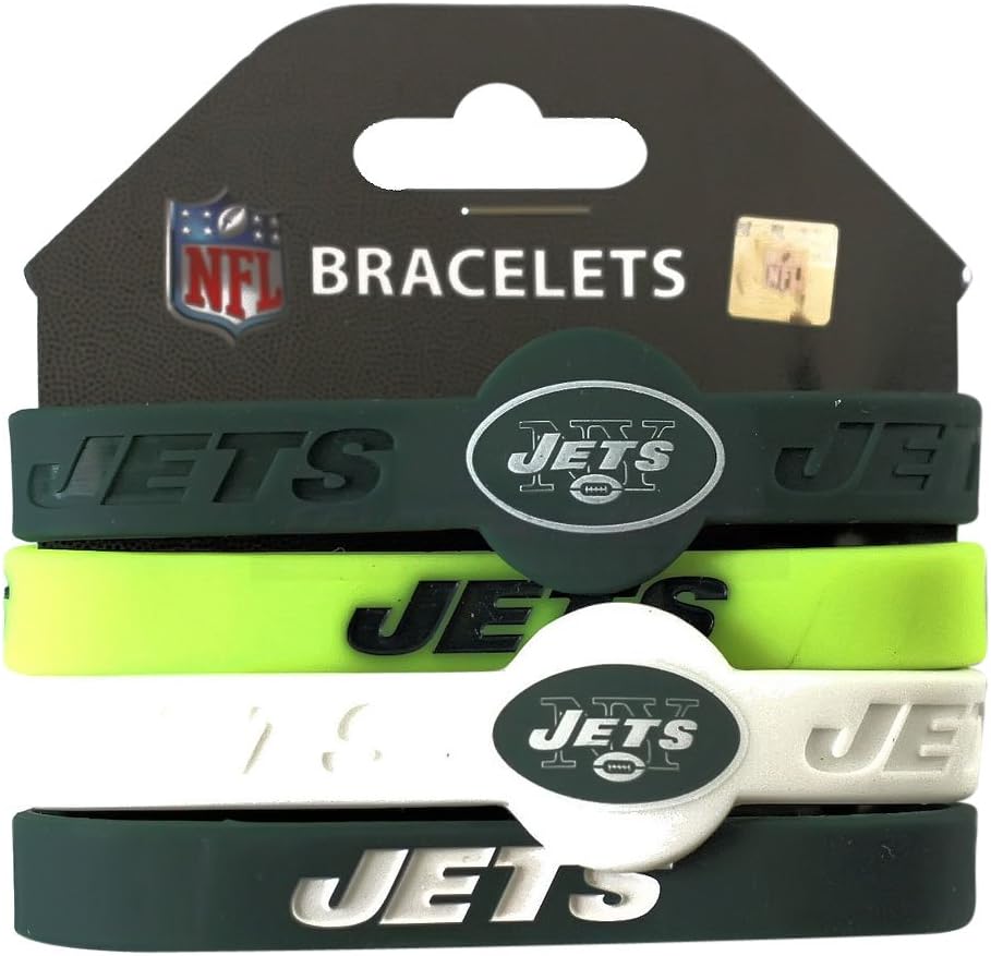 Detalle de NFL Silicone Bracelets 4-Pack — Team-Logo Wrist Bands in Team Colors