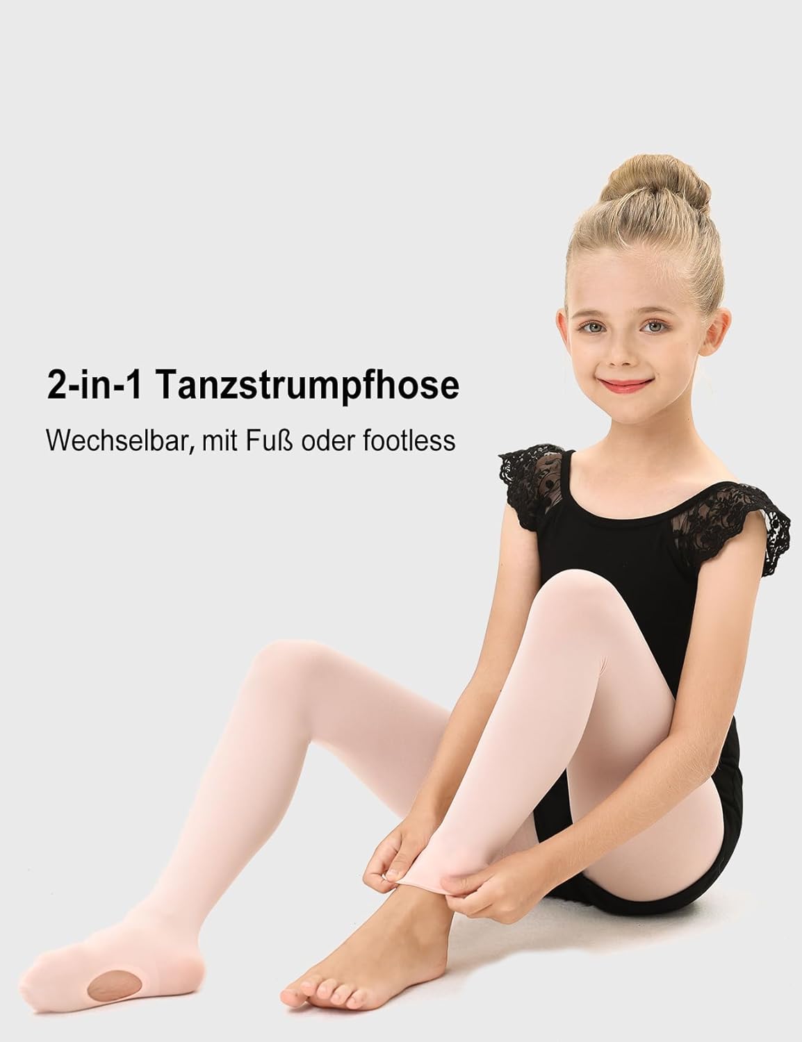Thumbnail 3 de DUCMODA collant convertibili da danza 2-in-1 per ragazze: comodi e traspiranti