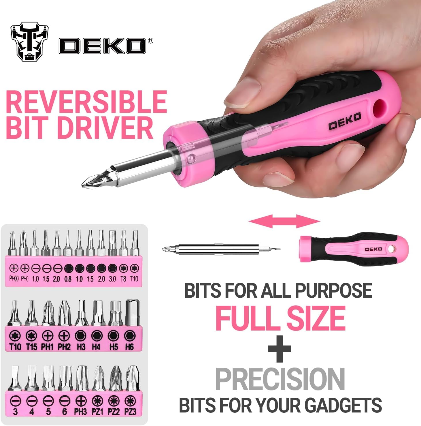 Thumbnail 2 de DEKO Kit di attrezzi Rosa 42 pezzi: valigetta pratica per fai-da-te femminile