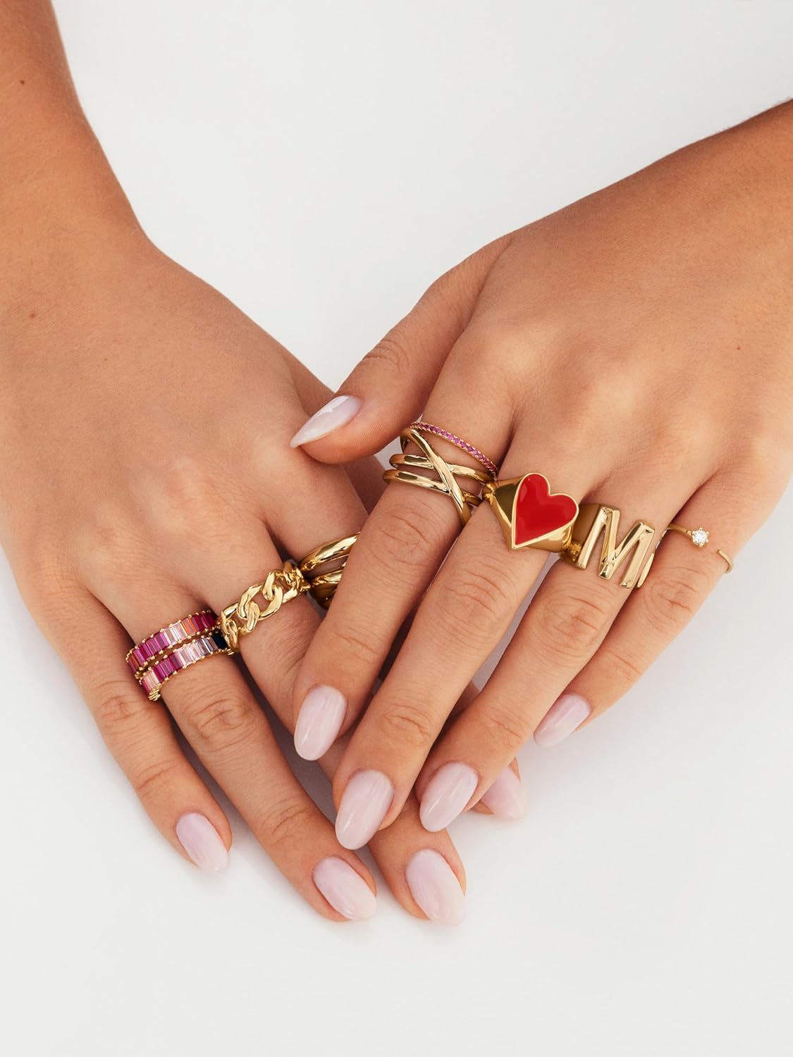 Detalle de SINGULARU Anillo Trinity latón macizo baño 18 Kt 10 💍