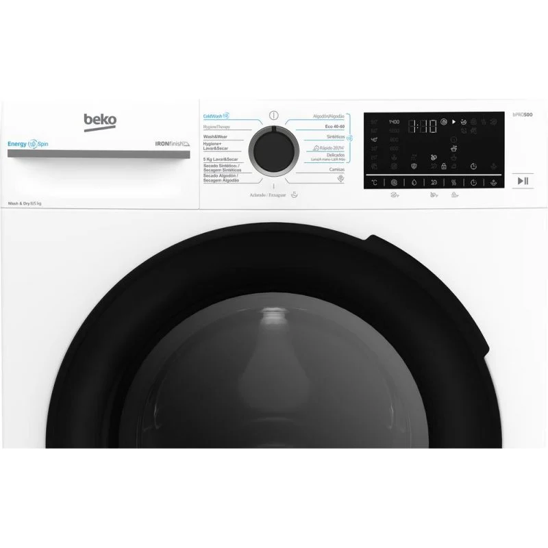 Detalle de Lavasecadora Beko BM5DFT48437WB ProSmart Inverter AquaWave 8 kg/5 kg