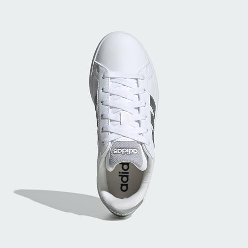 Thumbnail 4 de adidas Mixte Enfant Grand Court 3.0 Junior – Chaussures scolaires en White/Silver Métallisé