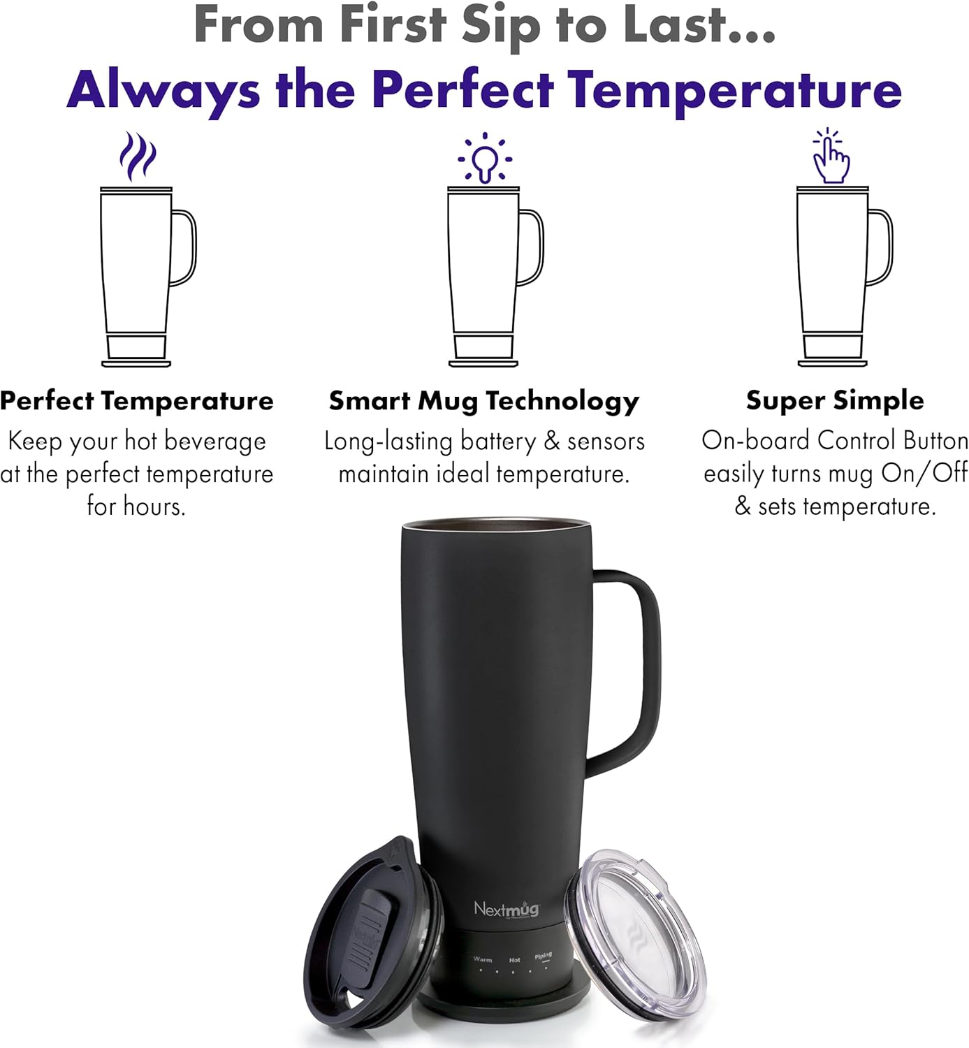 Thumbnail 1 de Nextmug Ultra: Temperature-Controlled, Self-Heating 24 oz Travel Mug