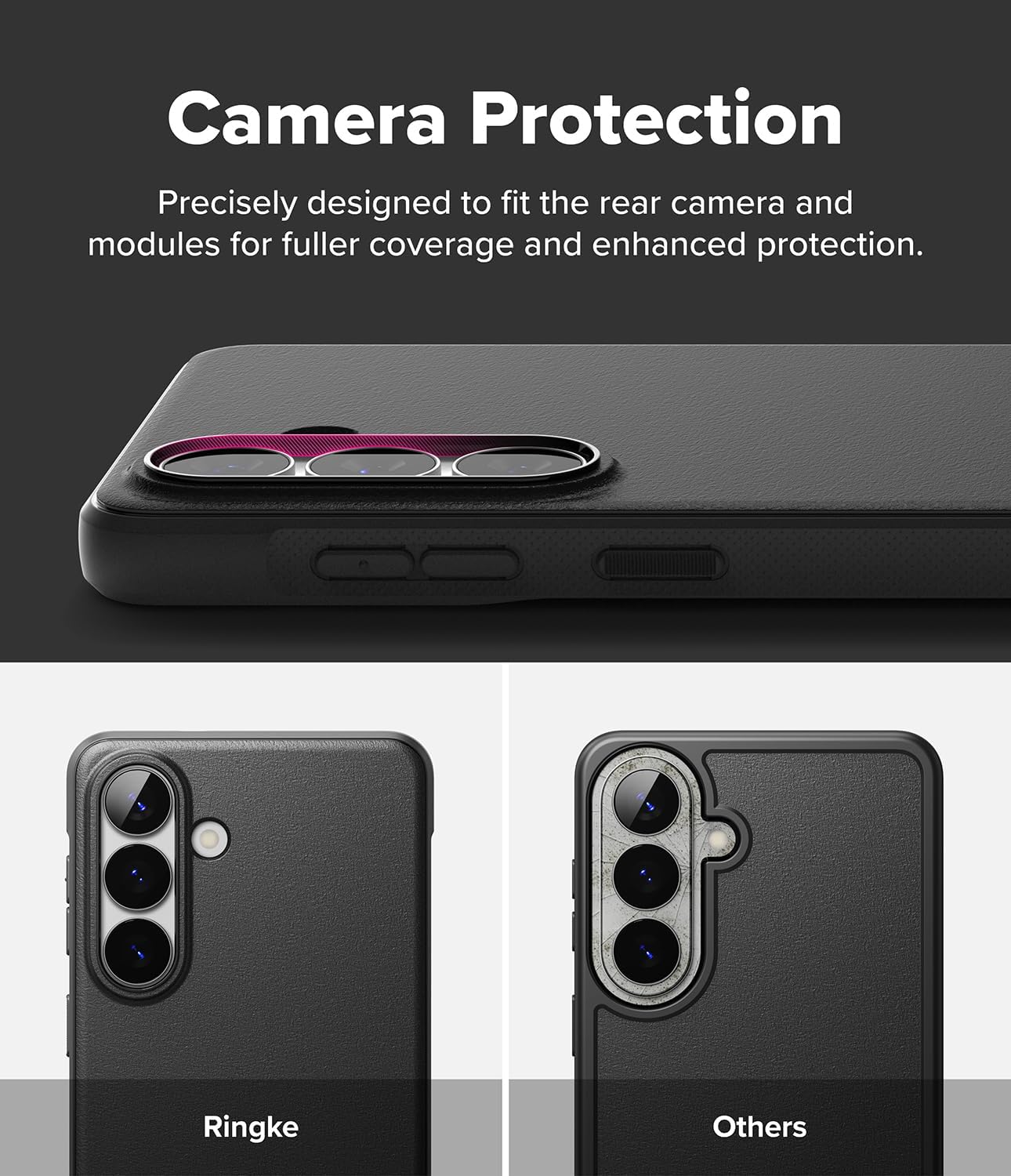 Detalle de Ringke Hülle Galaxy S26 Plus Onyx Magnetic: Griffig, stoßfest und MagSafe-kompatibel