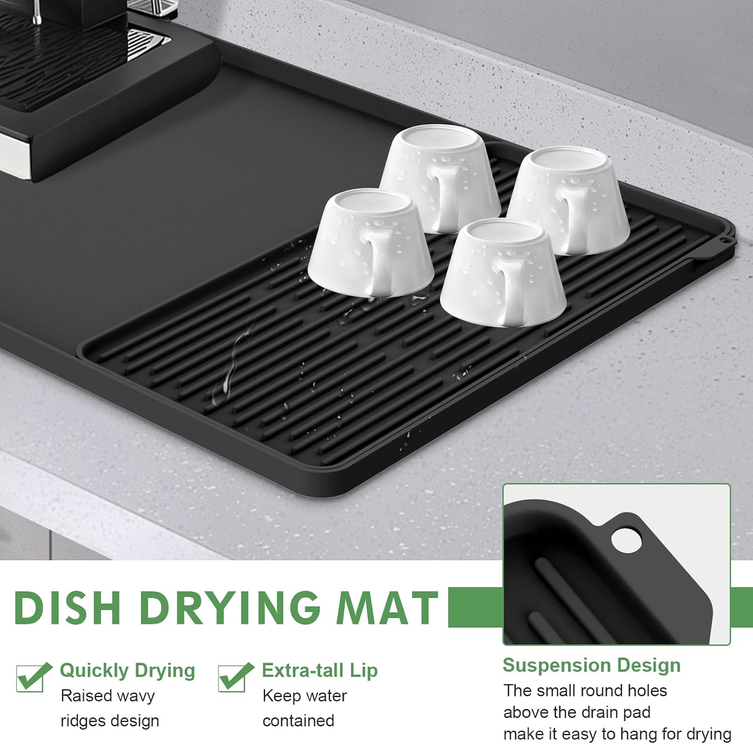 Detalle de Silicone Coffee Mat Set 24 x 16 Inches