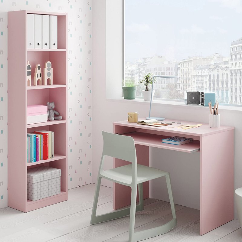 Thumbnail 2 de Habitdesign i-Joy Mesa de escritorio con bandeja extensible rosa