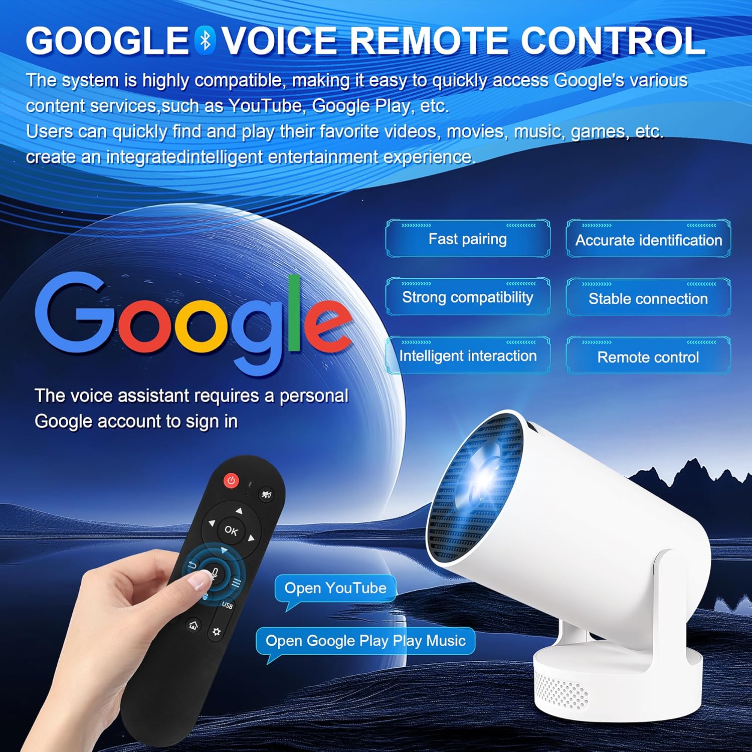 Detalle de Mini Projector 10000L 4K portable WiFi