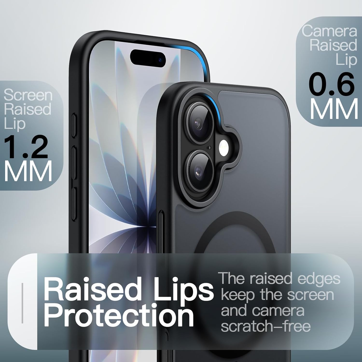 Thumbnail 5 de JETech Coque Magnétique pour iPhone 17 6,3 pouces – Étui Noir à Dos Translucide, compatible MagSafe