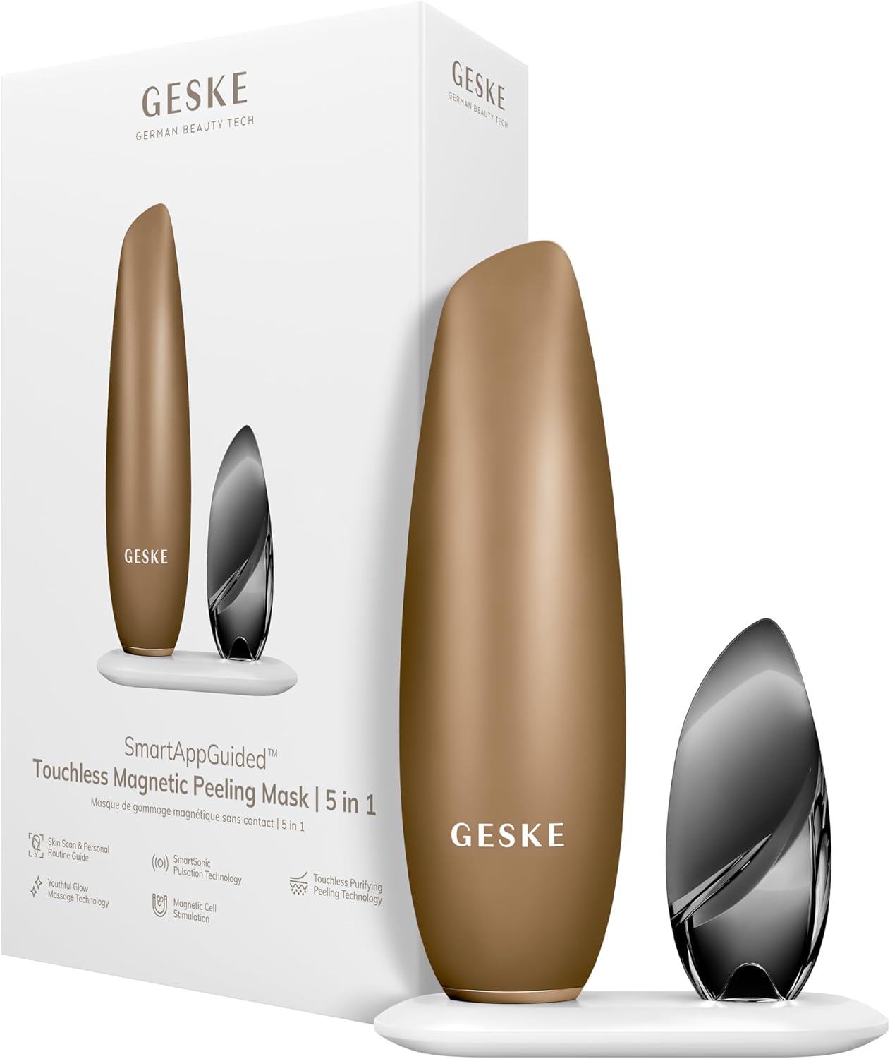 Detalle de GESKE Maschera peeling magnetica 5 in 1 SmartAppGuided™ – pulizia profonda e routine personalizzata