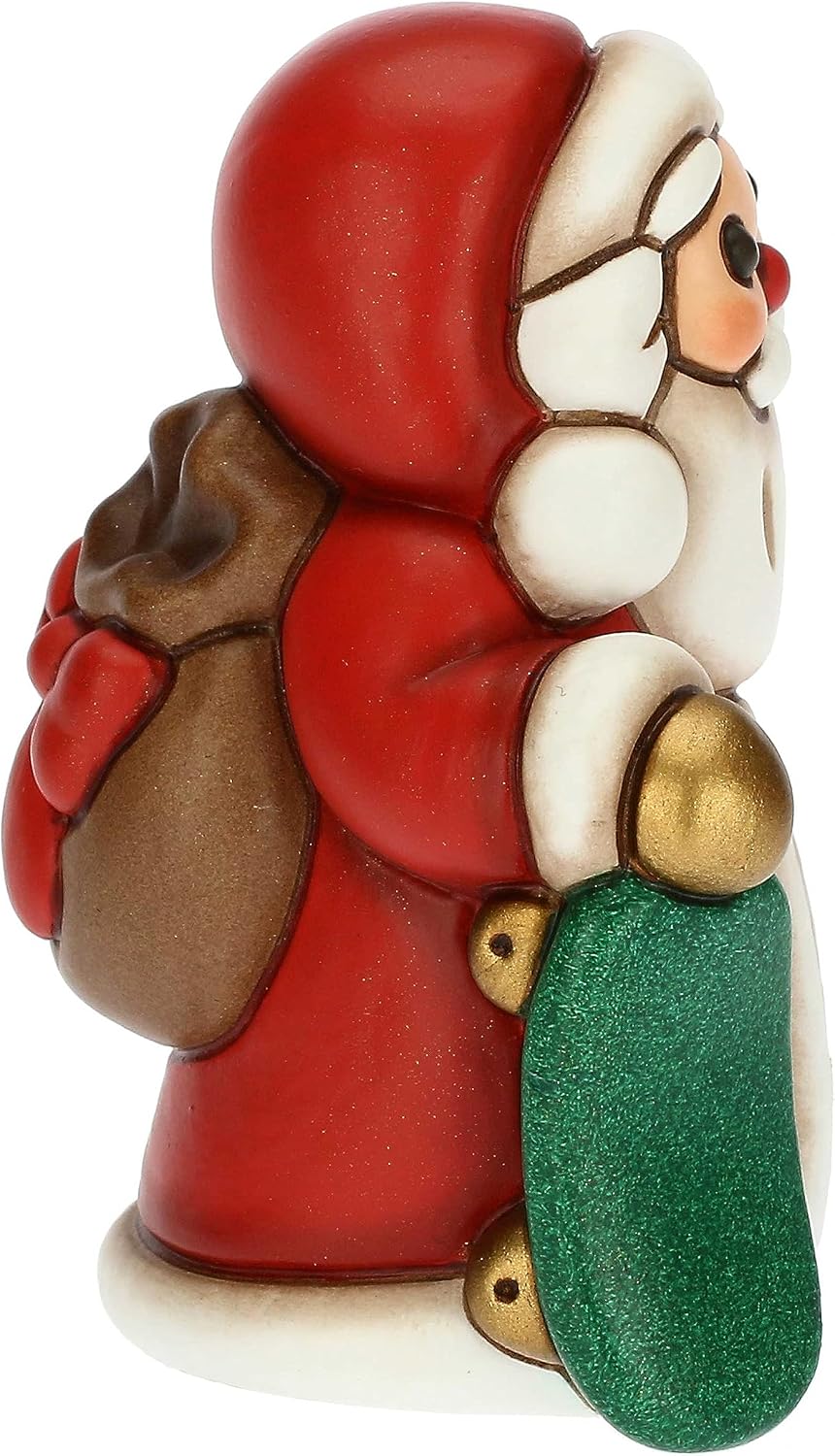 Detalle 2 de THUN Babbo Natale su Skateboard in ceramica 6,1×5×8 cm 🎄
