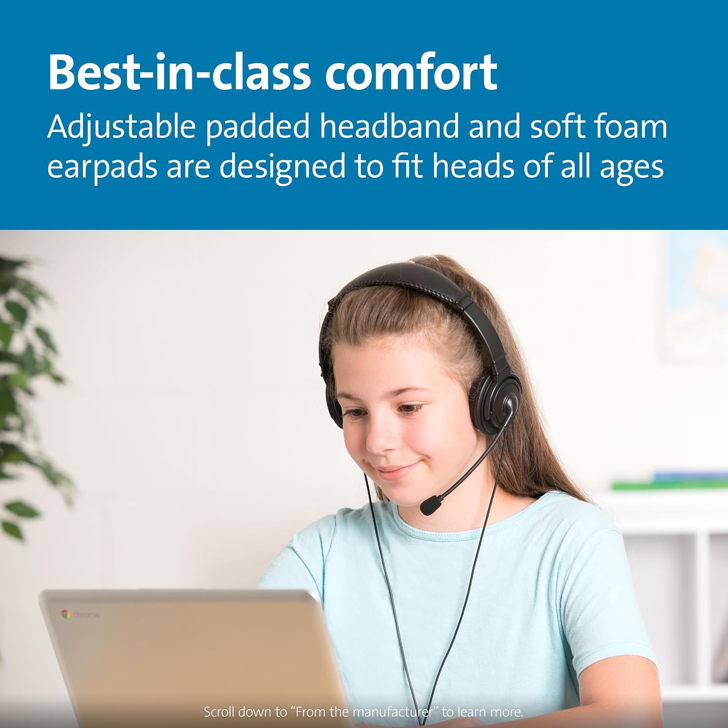 Thumbnail 2 de Kensington K97601WW: casque audio USB fil stereo, anti-bruit et binaural pour PC/Mac/Chromebook