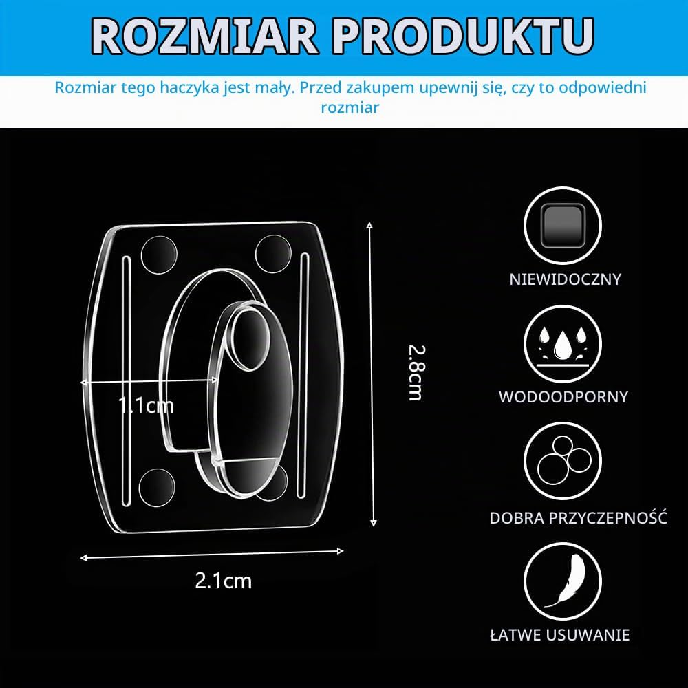 Detalle de Ainiv F5-3666798 – przezroczyste klipsy do girland świetlnych i dekoracji