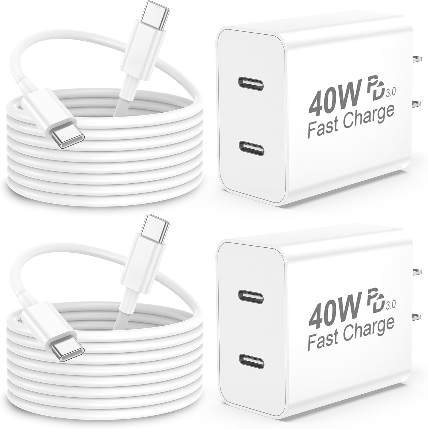 Detalle de iPhone 17 Pro Max 40W dual USB‑C charger