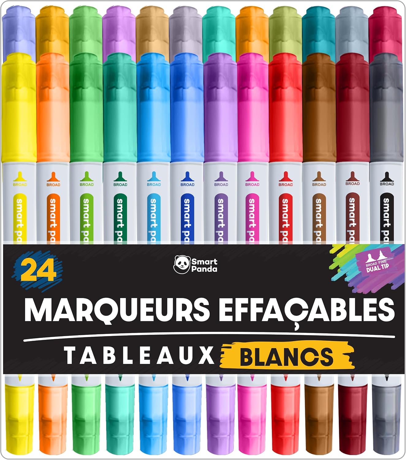 Detalle de Smart Panda Feutres ardoise 24 couleurs đ