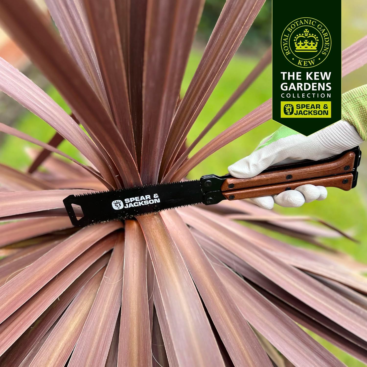 Detalle de Spear & Jackson 4976KEW Kew Gardens Collection: Sega a farfalla da giardino pieghevole da 6”