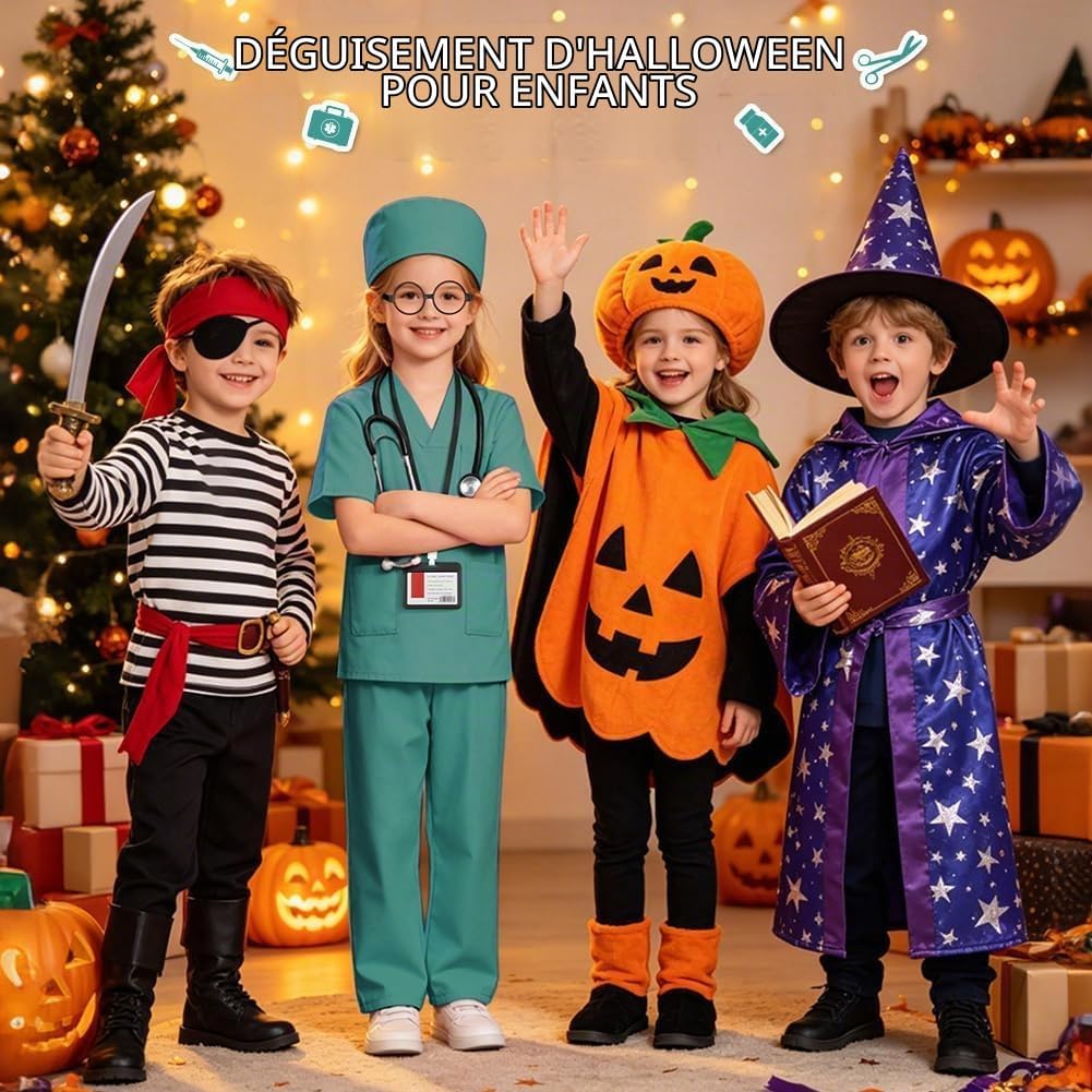 Thumbnail 6 de AOMIG 5802411 dokters- en verpleegsterkostuum voor kinderen, 7-delig