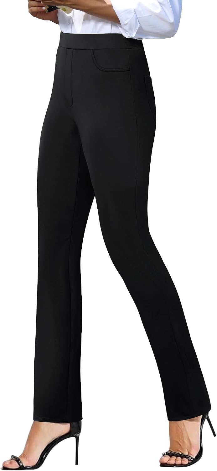 Detalle de Keriffe Women's Stretchy Yoga Dress Pants, 4 Pockets