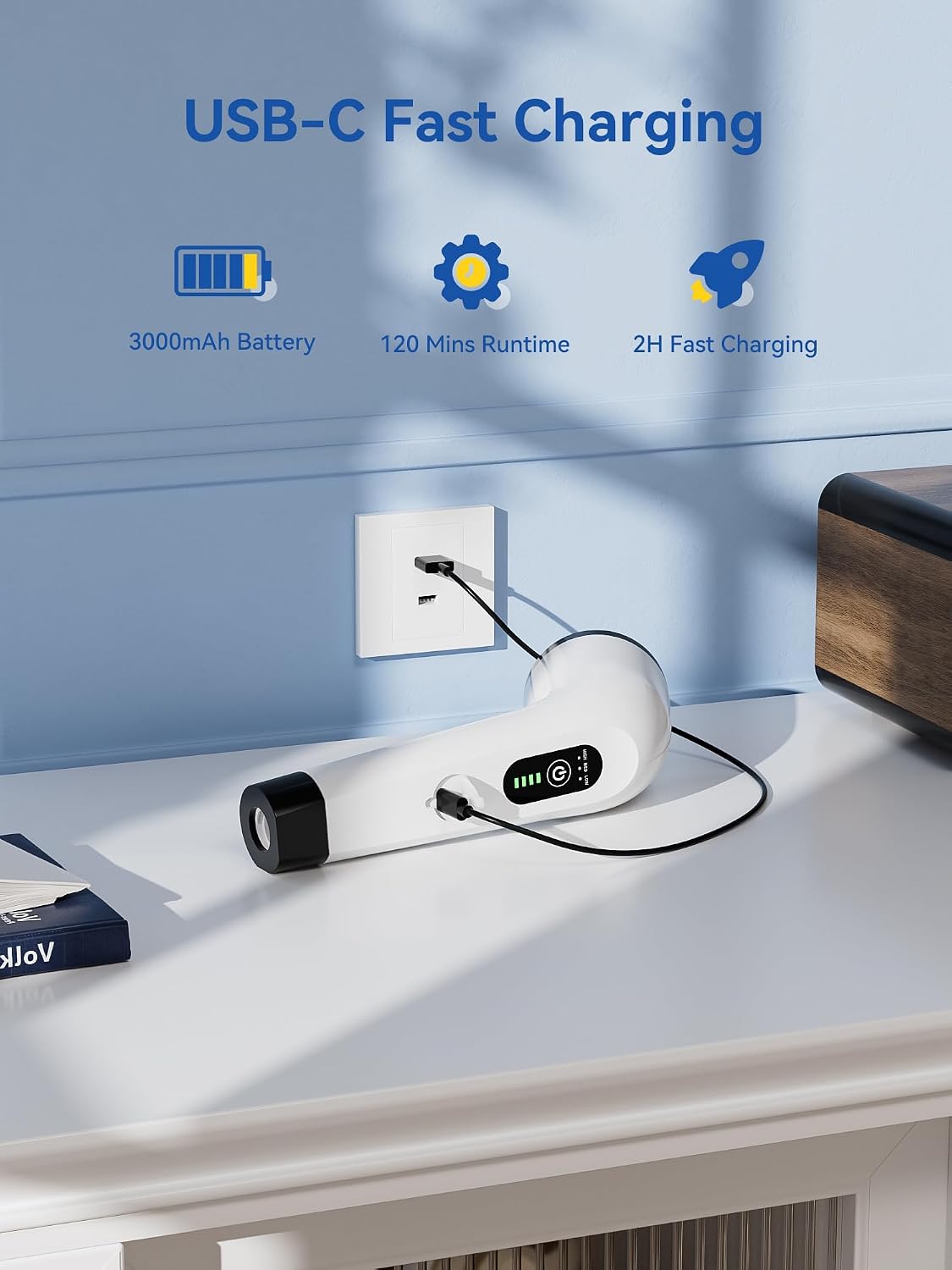 Detalle de Mesqool electric spin scrubber, 3000mAh battery