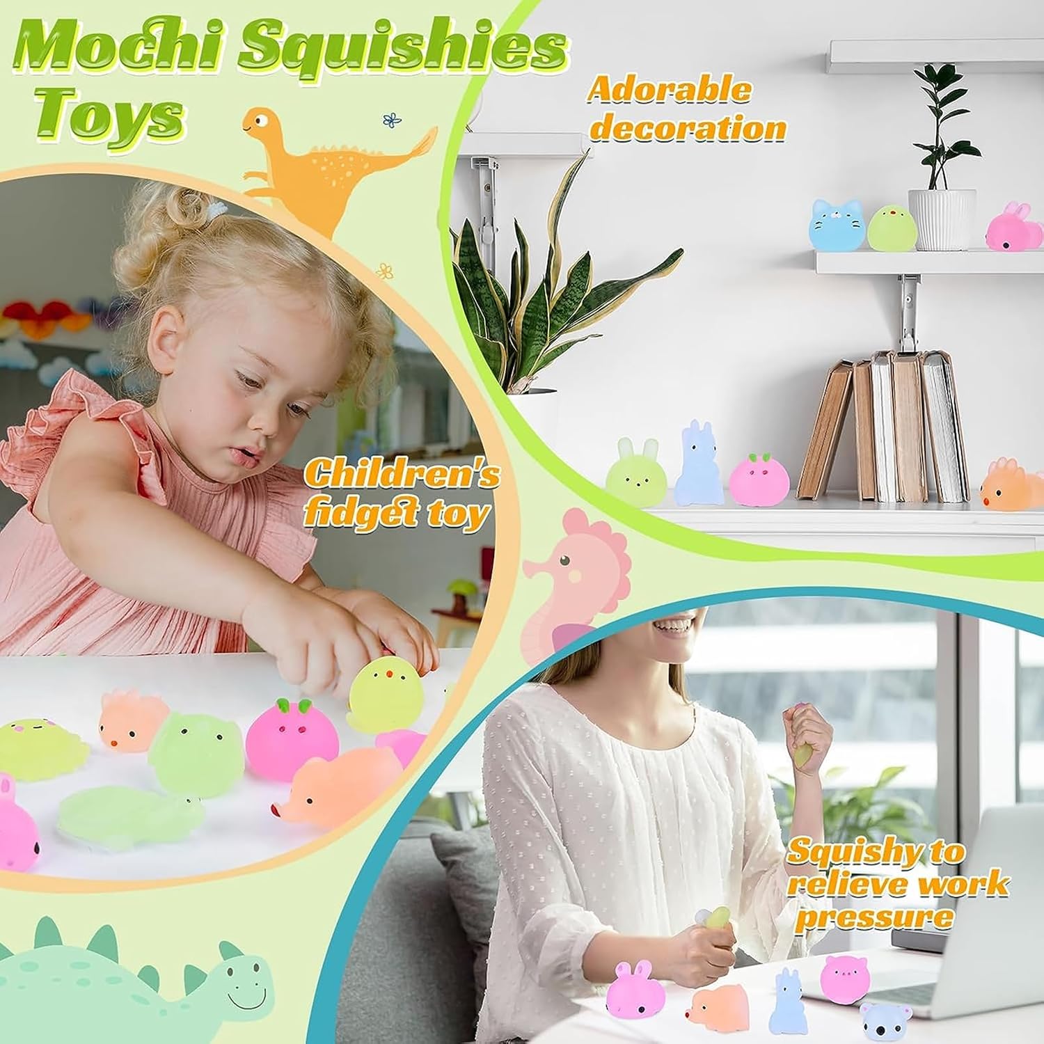 Thumbnail 5 de 100-Piece Mochi Squishy Stress Relief Toys