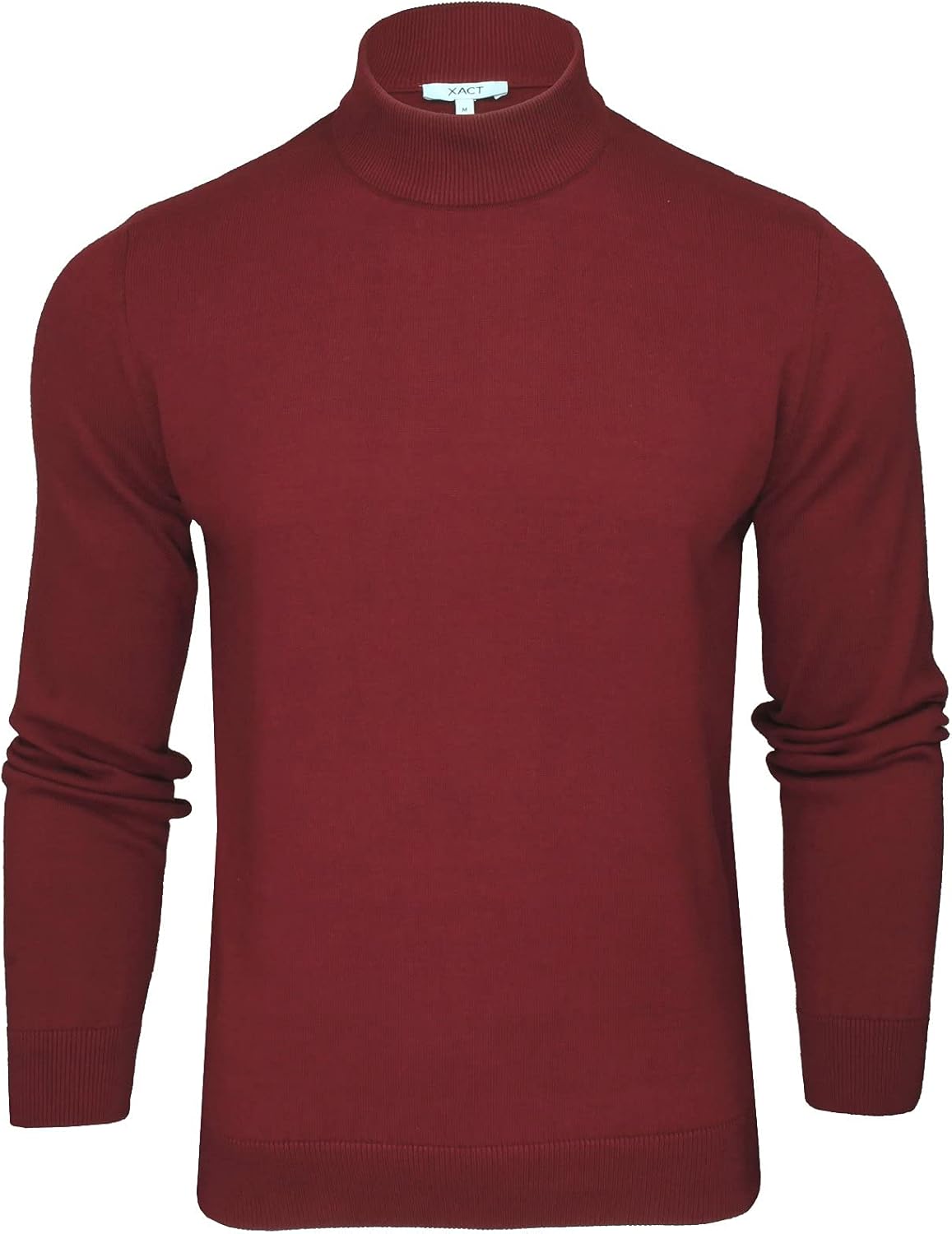 Thumbnail 5 de Xact Men’s Pure Cotton Mock Neck Turtleneck Jumper – soft, breathable high-neck knit