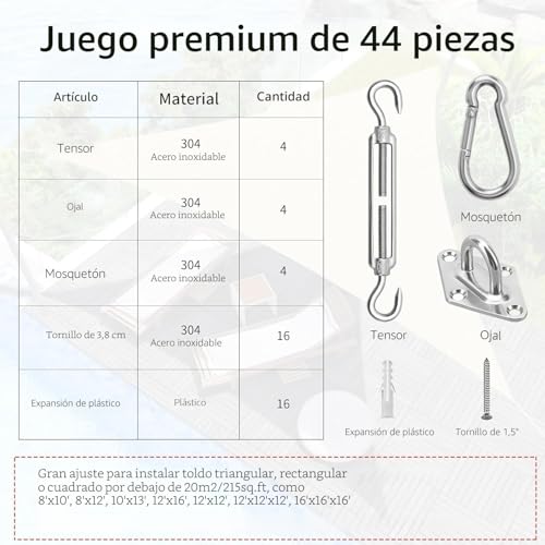 Thumbnail 5 de Kit de Fijaciones M6 Morzejar | Accesorios de montaje profesional para toldos y velas