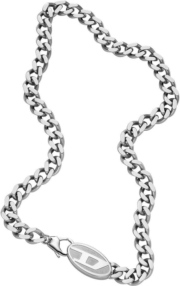 Thumbnail 1 de Diesel Collier pour homme en acier inoxydable avec fermoir mousqueton