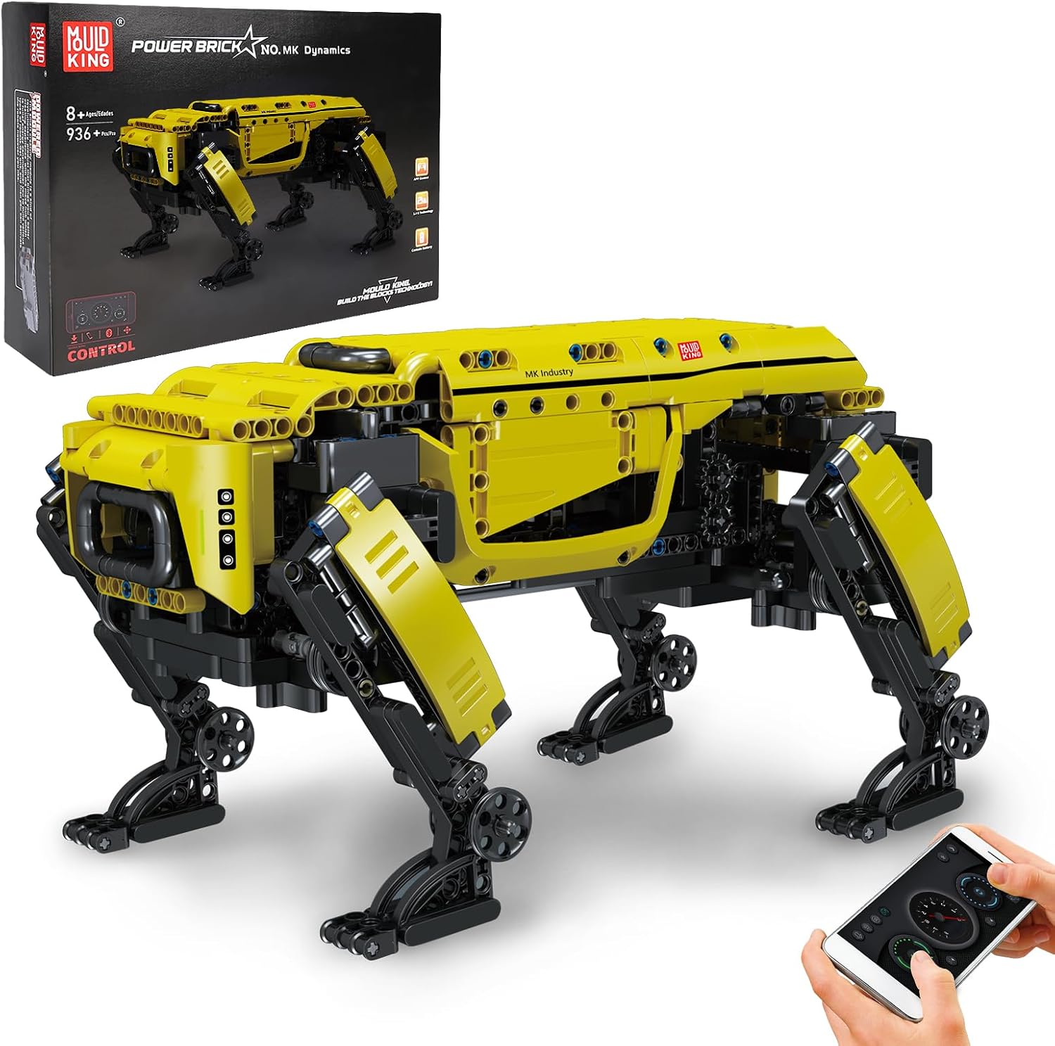 Detalle de Mould King Mechanischer Hund 936 Teile