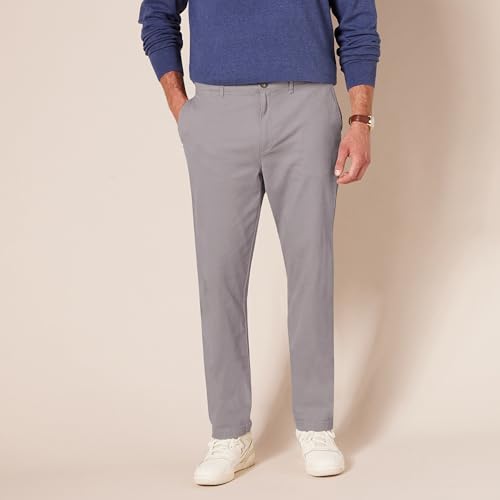 Thumbnail 5 de Amazon Essentials Pantalones Informales de Estilo Chino para Hombre, Elásticos y Corte Ajustado en Gris Oscuro