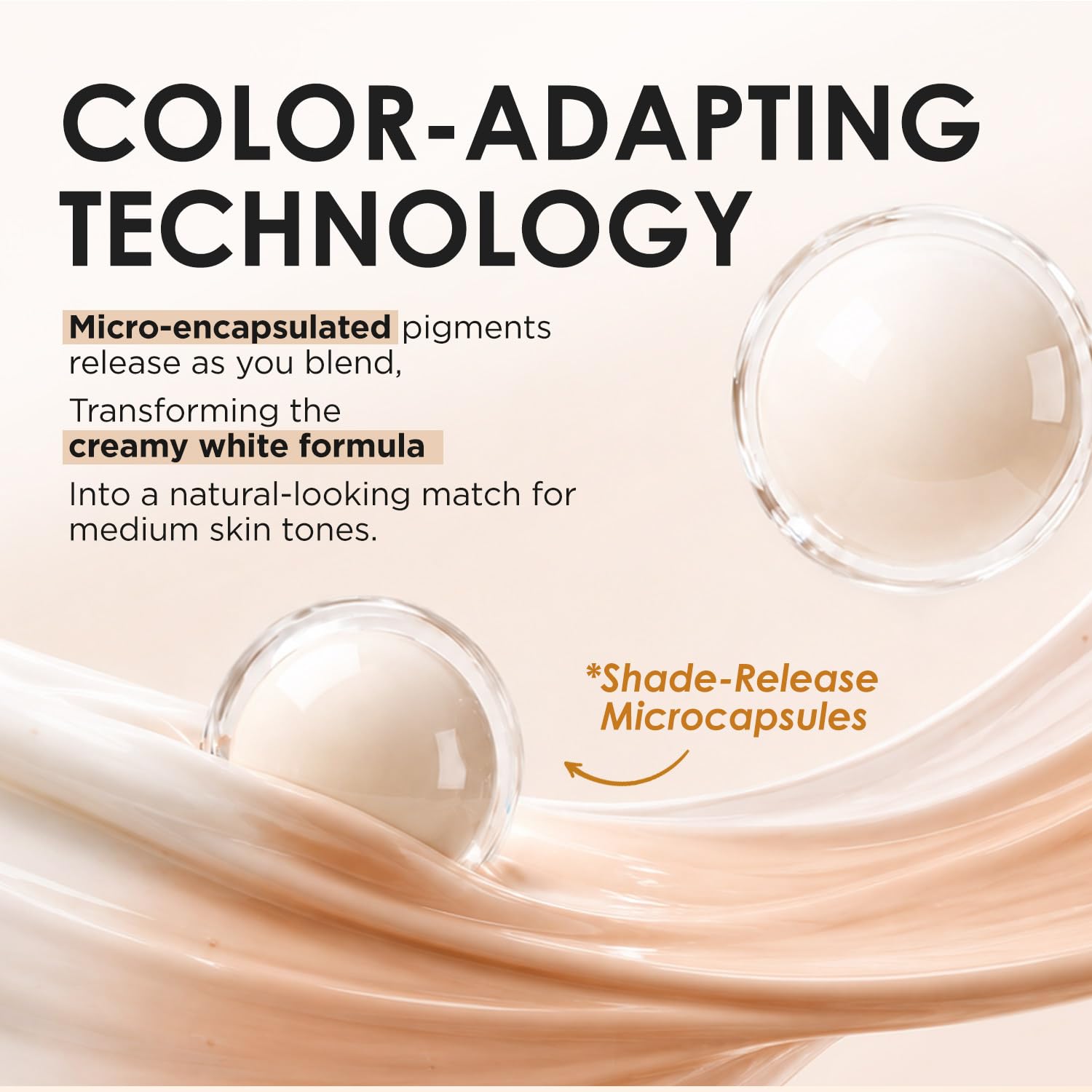 Detalle 2 de RONKIE Color-Changing Foundation for Mature Skin, 2-Pack, Buildable Lightweight Coverage