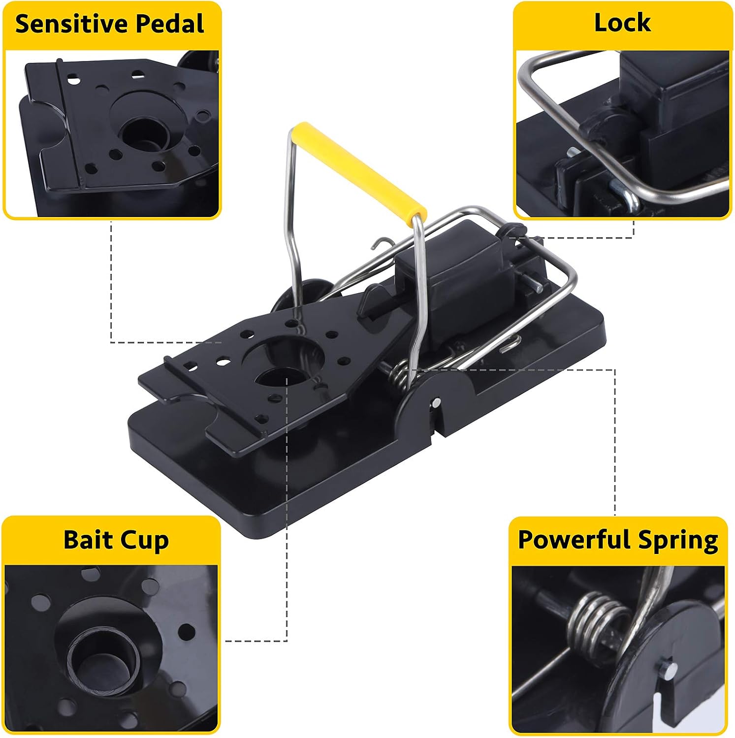 Detalle 2 de Trisiki Mouse Trap 6-pack reusable snap traps 🐭