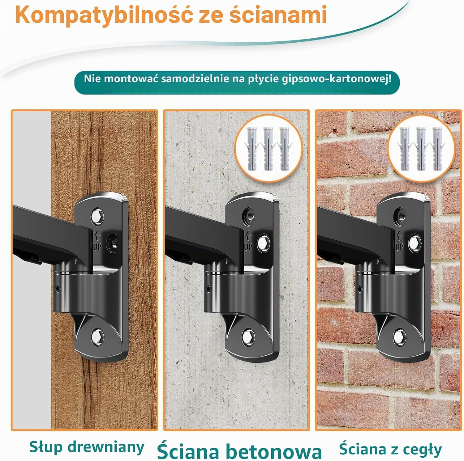 Detalle de ELIVED EV023-DE ścienny uchwyt do monitora 13–32 cale, VESA 75/100