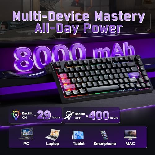 Thumbnail 8 de YUNZII RT75 Pro HE: teclado gaming 75% con conetividad triple y switches magnéticos