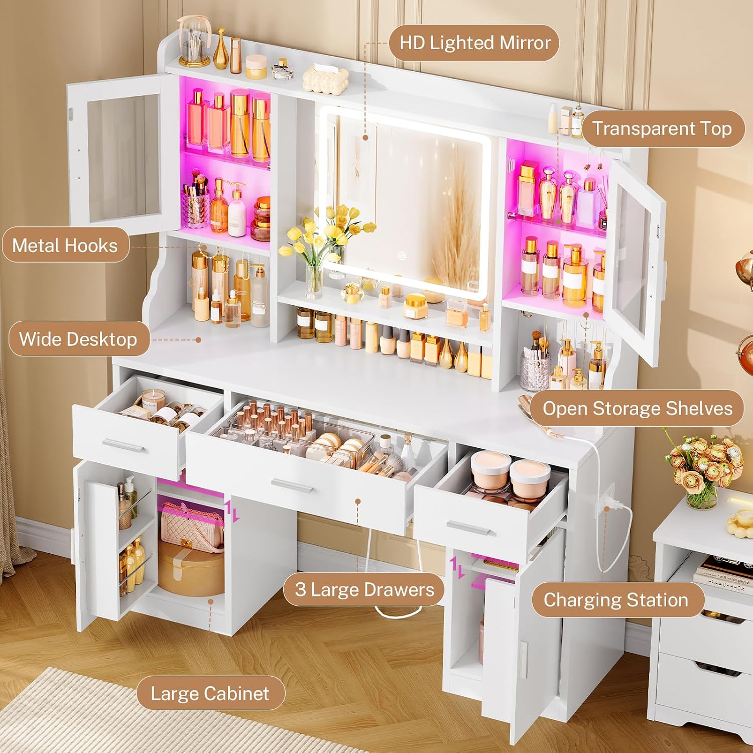 Detalle de FIONESO Vanity Desk