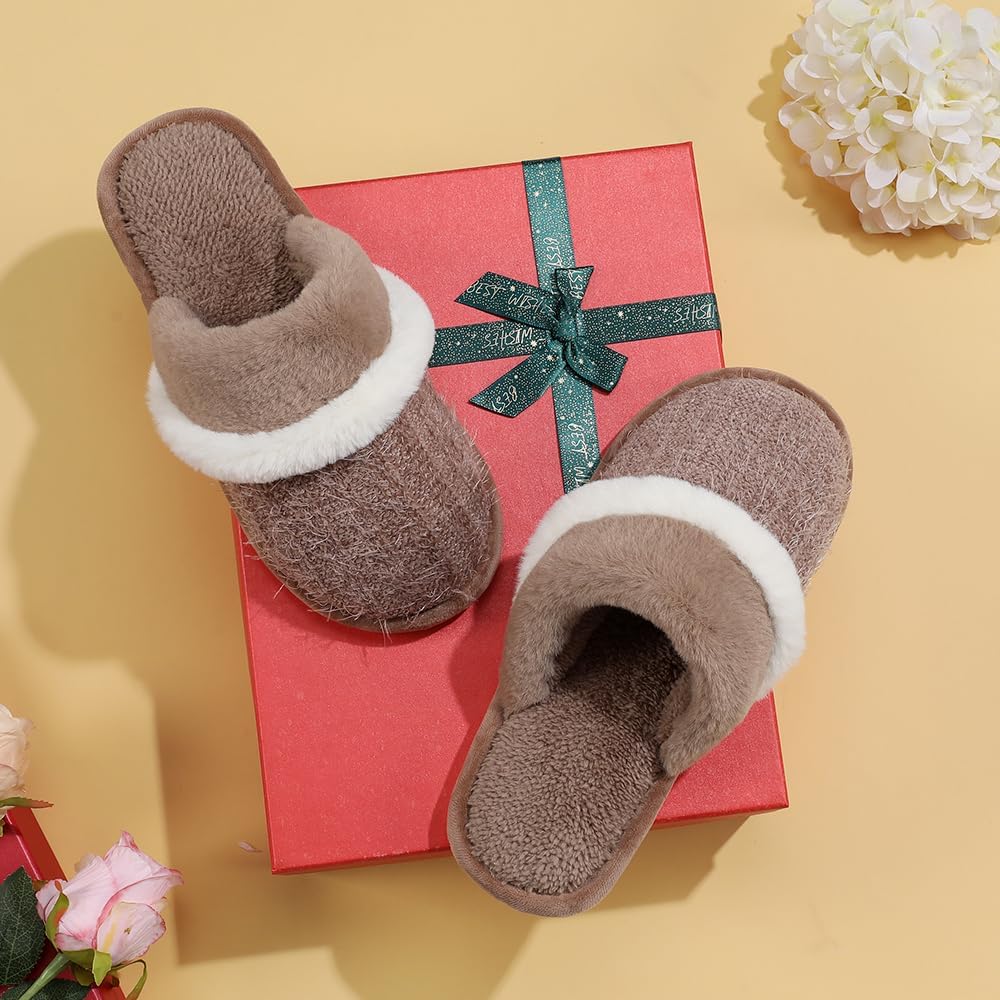 Detalle de GOEWY Chaussons Femme – Pantoufles Doudou Confort Extrême, Semelle à mémoire de forme antidérapante