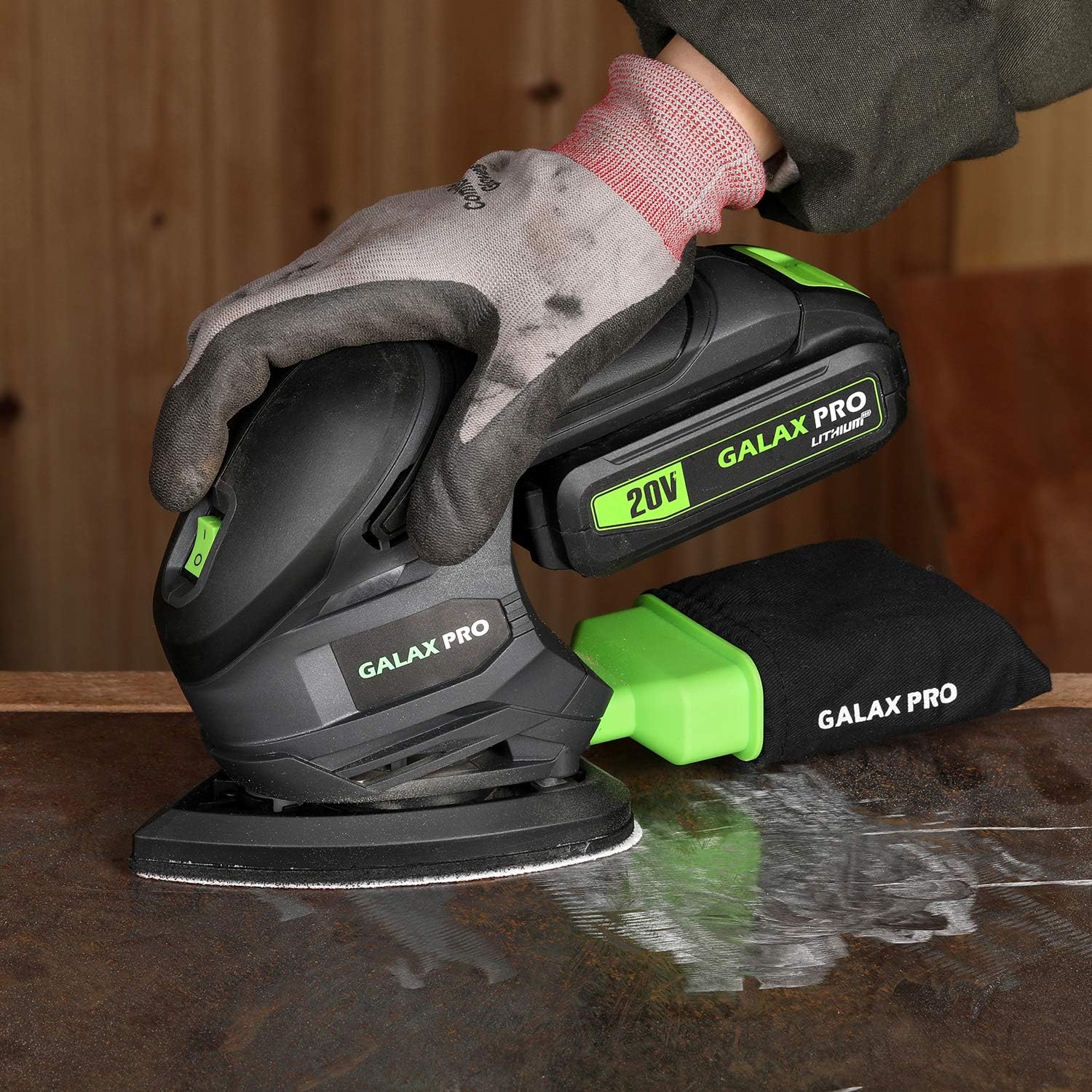 Detalle de GALAX PRO Cordless Sander 20V: Compact Detail Sander with Dust System and 20 Pcs Sandpapers