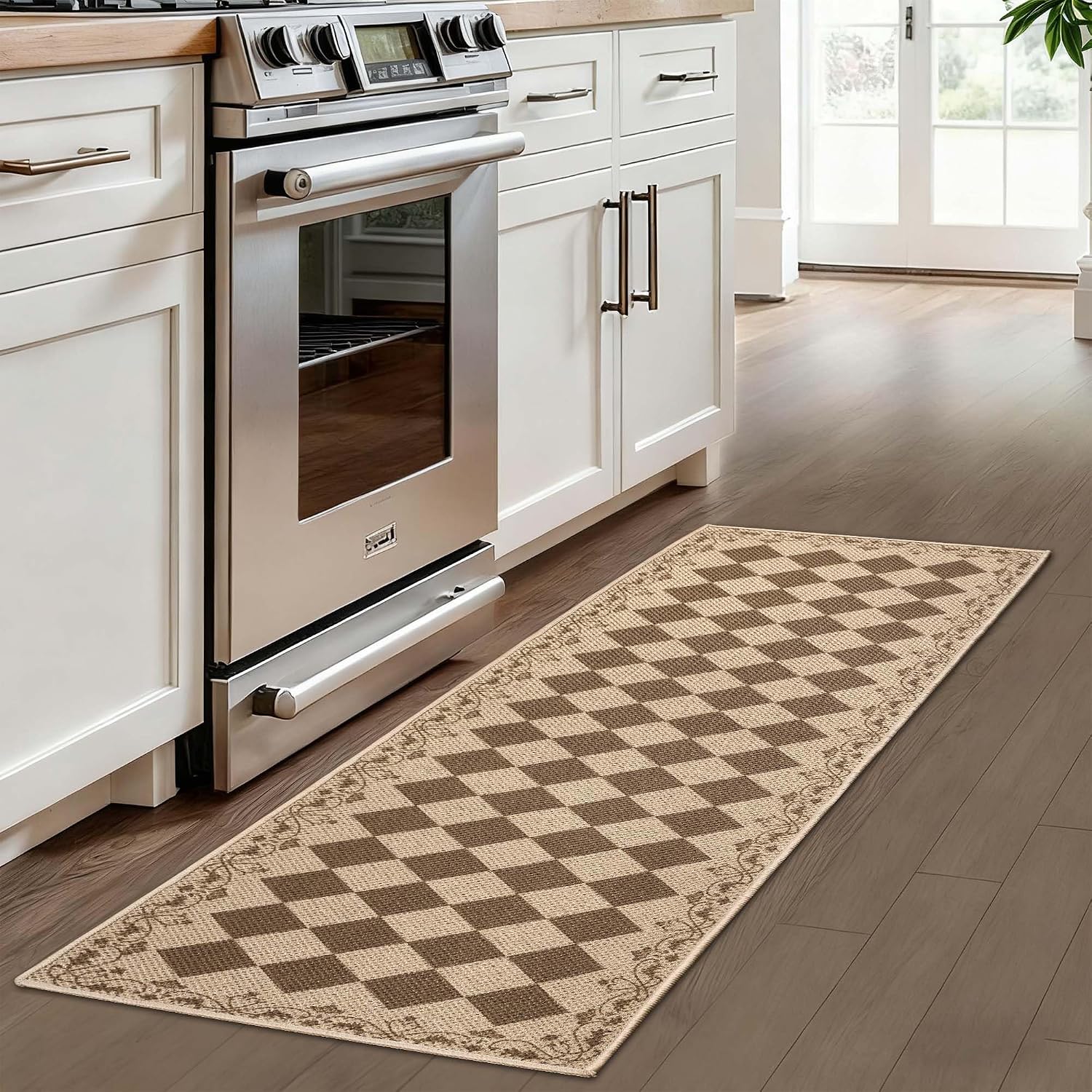 Thumbnail 6 de Cekene Runner Rugs for Hallway 65x180cm – Non-Slip, Washable, Brown