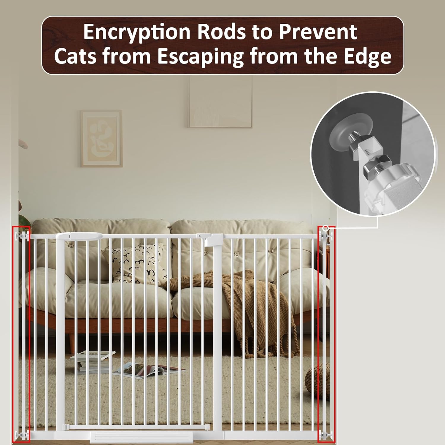 Detalle 2 de DEARBB Baby Gate, 30.11–77.36-Inch Width