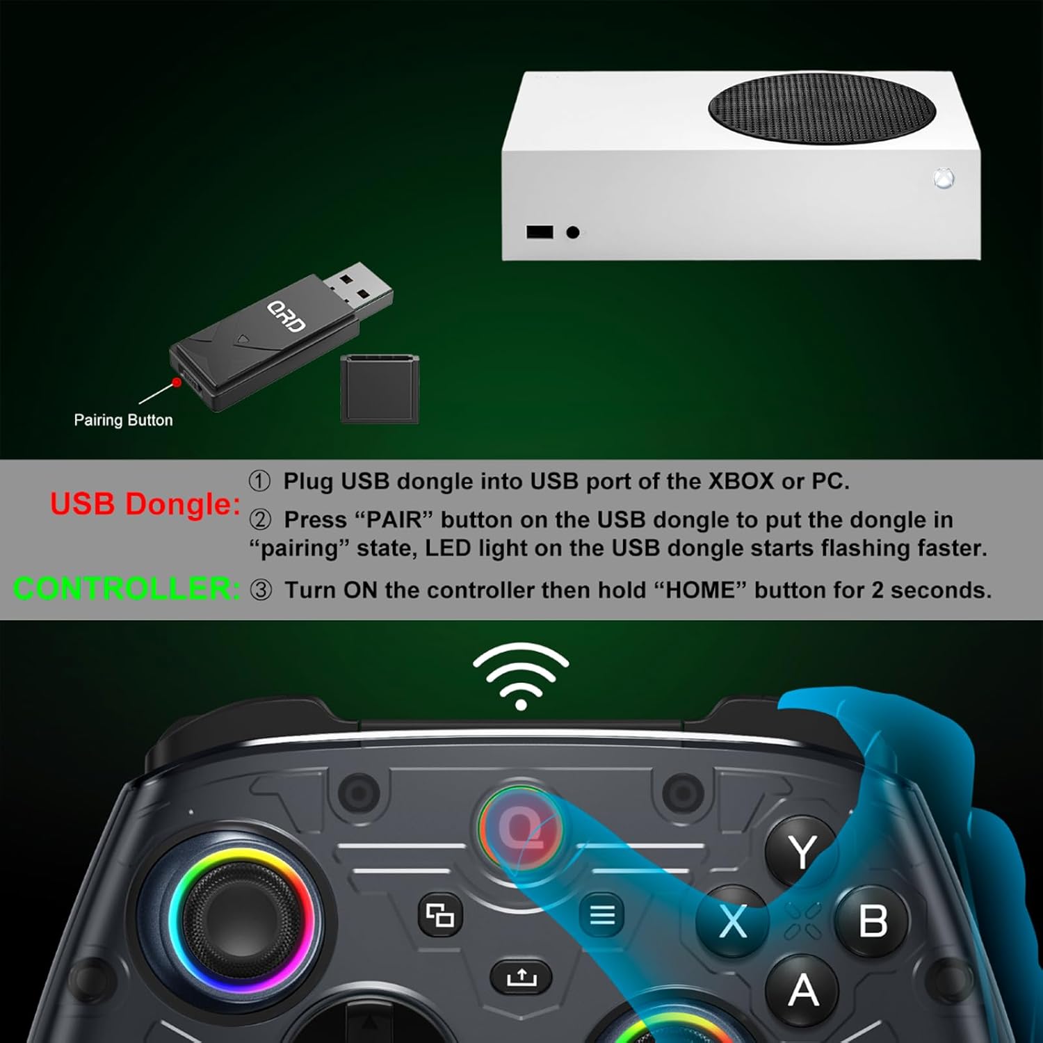 Thumbnail 5 de QRD FERROX M5 mando inalámbrico para Xbox