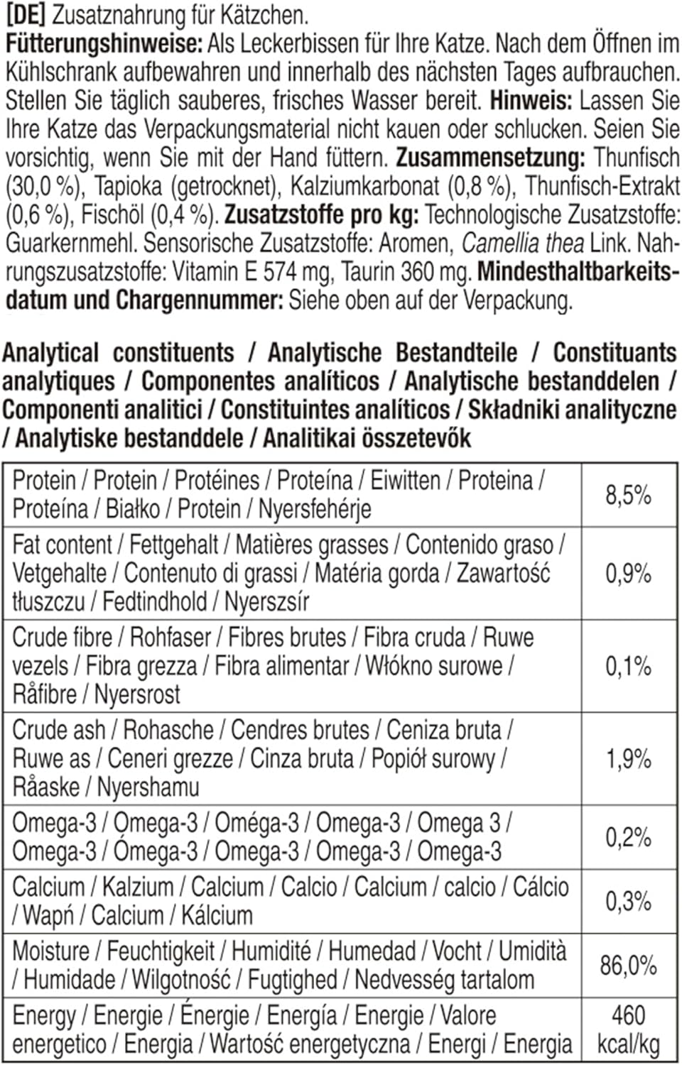 Detalle 2 de INABA Churu Creamy Snack für Kätzchen (Junior, 2–12 Monate) mit Omega 3 und Taurin, 20 x 14g