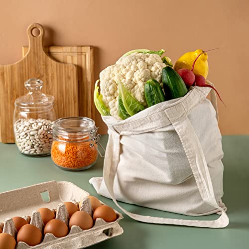 Thumbnail 6 de IDEA HOME Bolsa de Tela Reutilizable (Pack de 10) – 38x42 cm, 144 g/m², asas largas