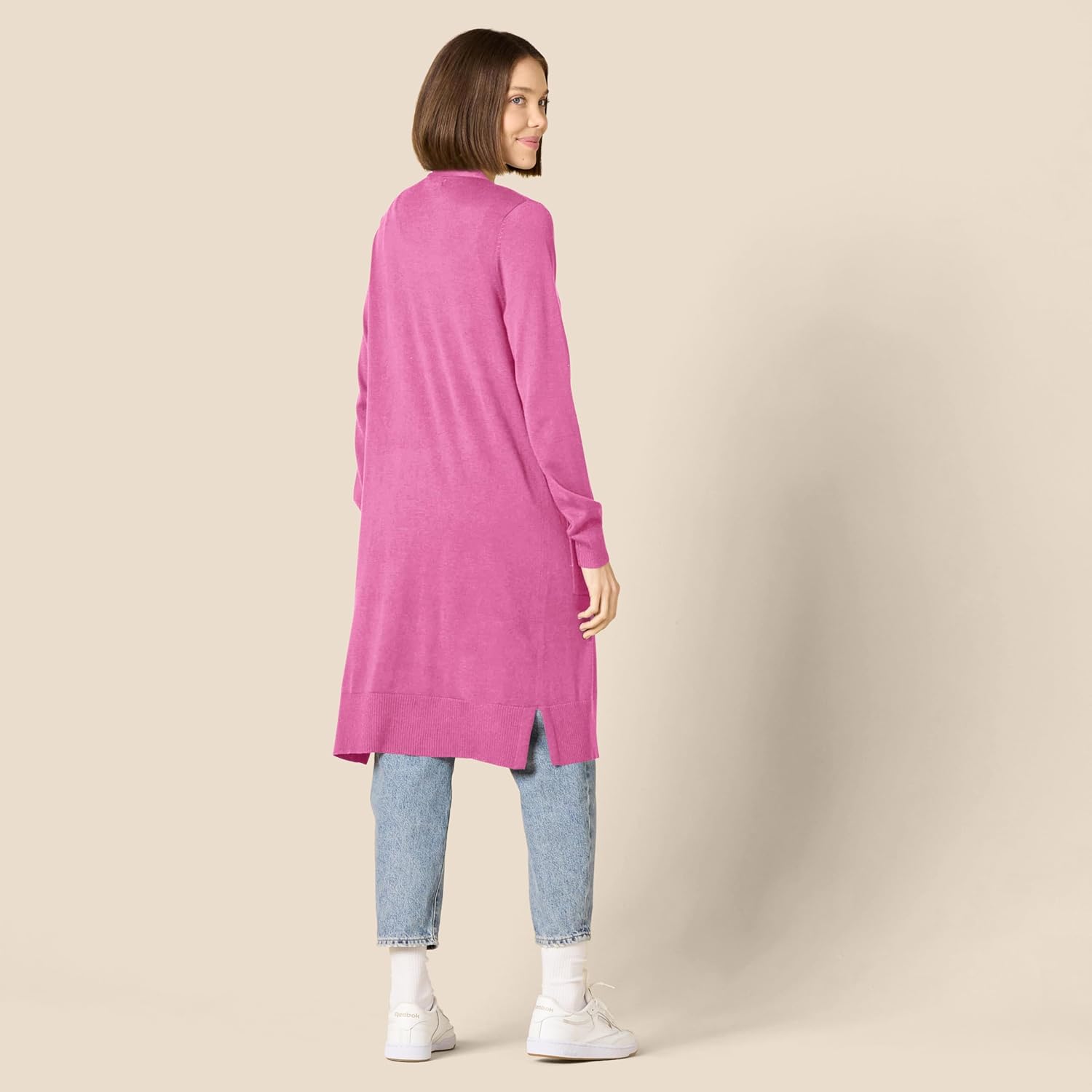 Thumbnail 1 de Amazon Essentials Women’s Lightweight Longline Open-Front Cardigan (plus sizes available)