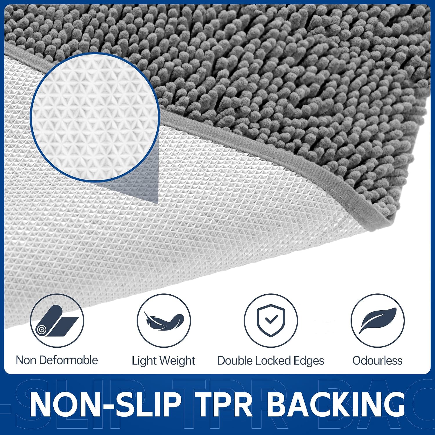 Detalle de Naturei Chenille Door Mat 60" x 36