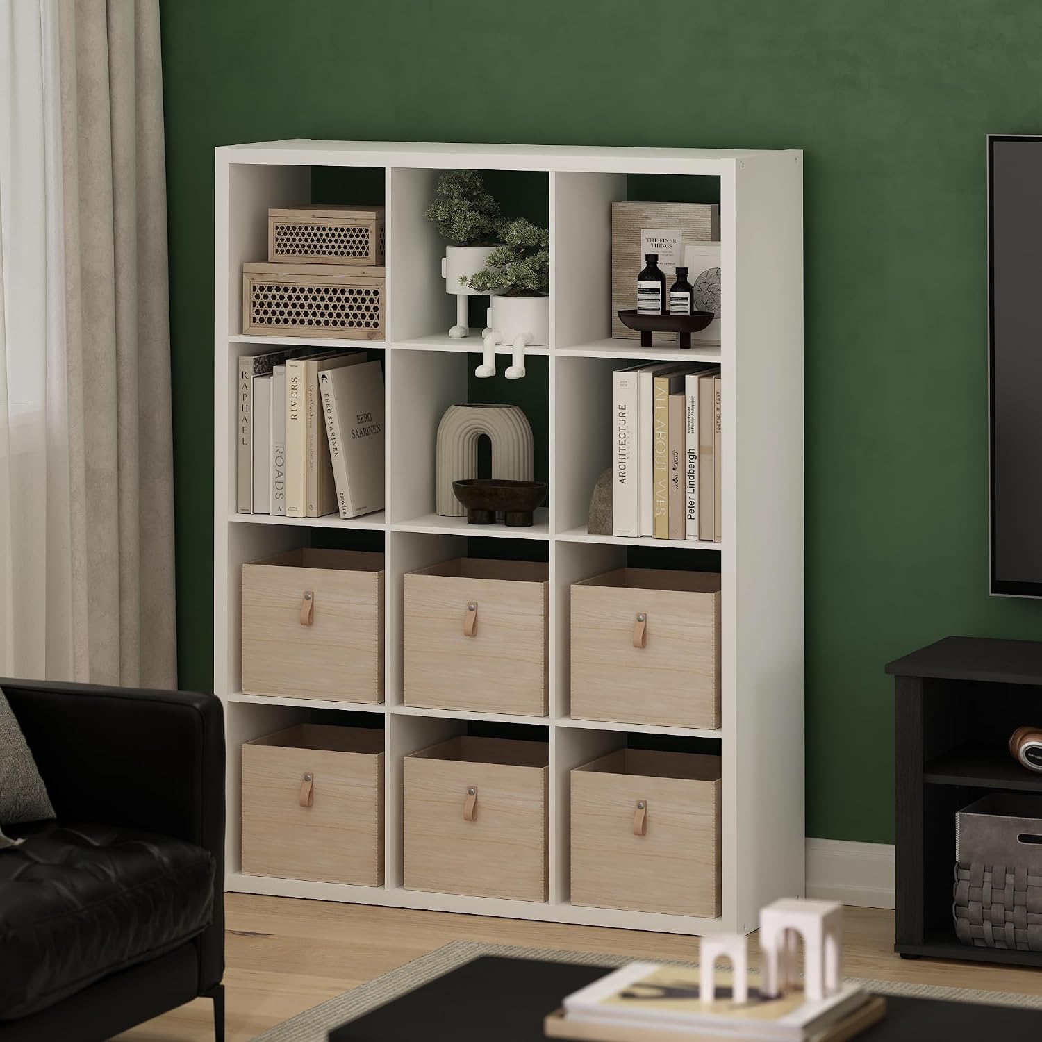 Detalle de Furinno 12-Cube Bookcase