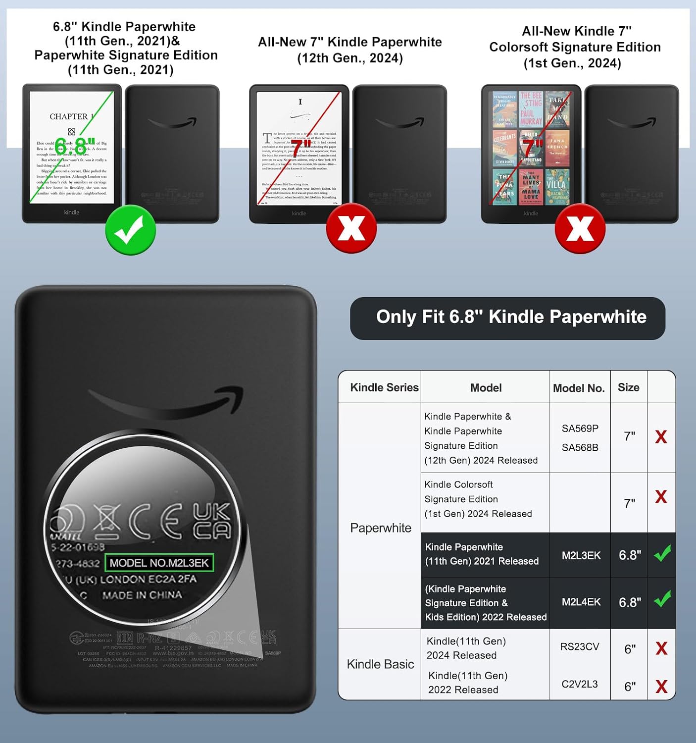 Thumbnail 1 de MoKo Kindle Paperwhite Case, TPU