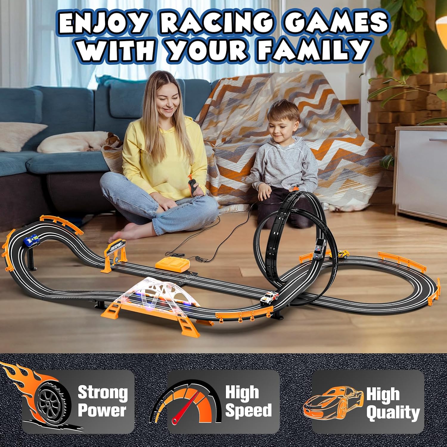 Thumbnail 4 de Slot Car Race Track Set 4 cars, Ages 6–12