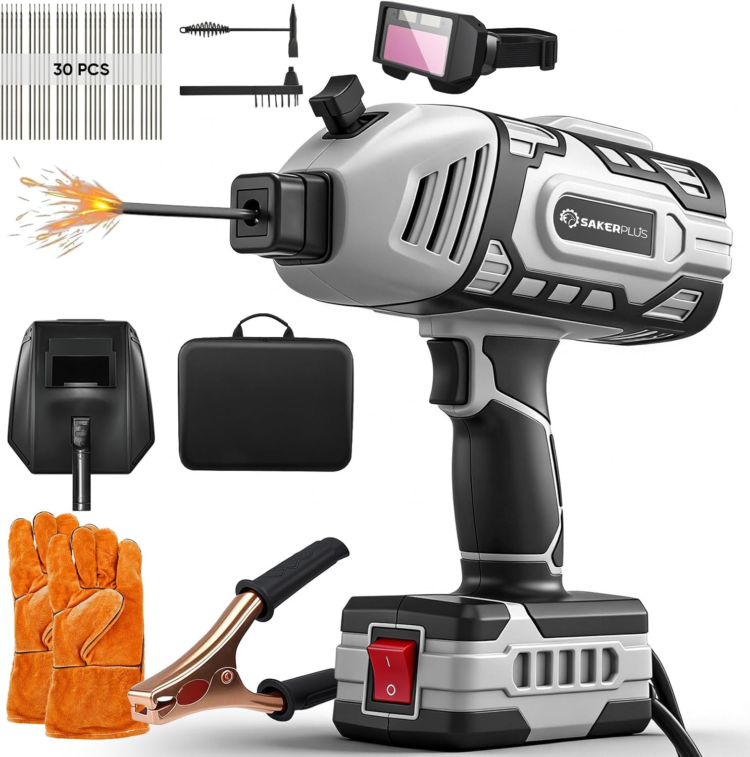 Detalle de Sakerplus Portable Welding Machine (110V) with IGBT Inverter and 5 Current Settings