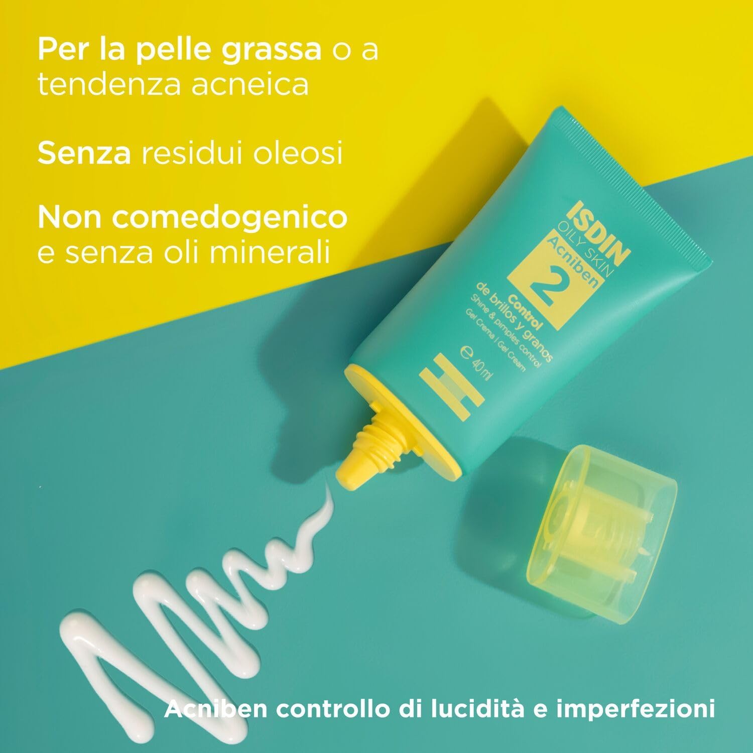 Detalle de ISDIN Acniben Controllo Lucido e Brufoli gel-crema opacizzante (40 ml)