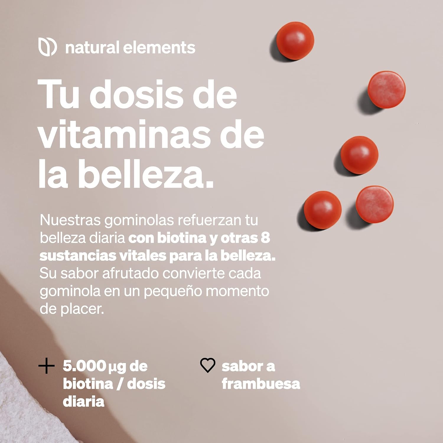 Thumbnail 2 de Gominolas de biotina Gummy - 120 Gummies, cabello fuerte 🍇